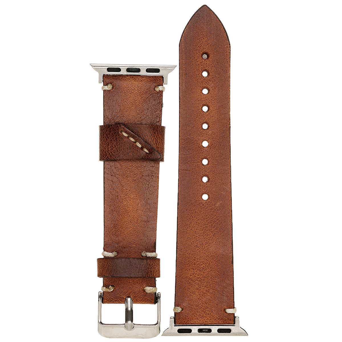 Apple Watch Lederarmband Rustic Handmade – Braun (Modell BA6-TN11EF)