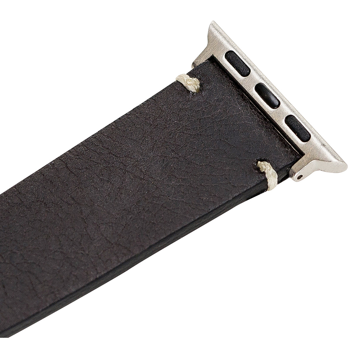 Apple Watch Lederarmband Rustic Handmade – Schwarz (Modell BA6-TN1)