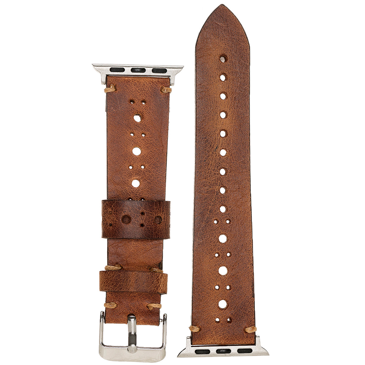 Apple Watch Lederarmband Perforated Vintage – Braun (Modell BA8-TN11EF)