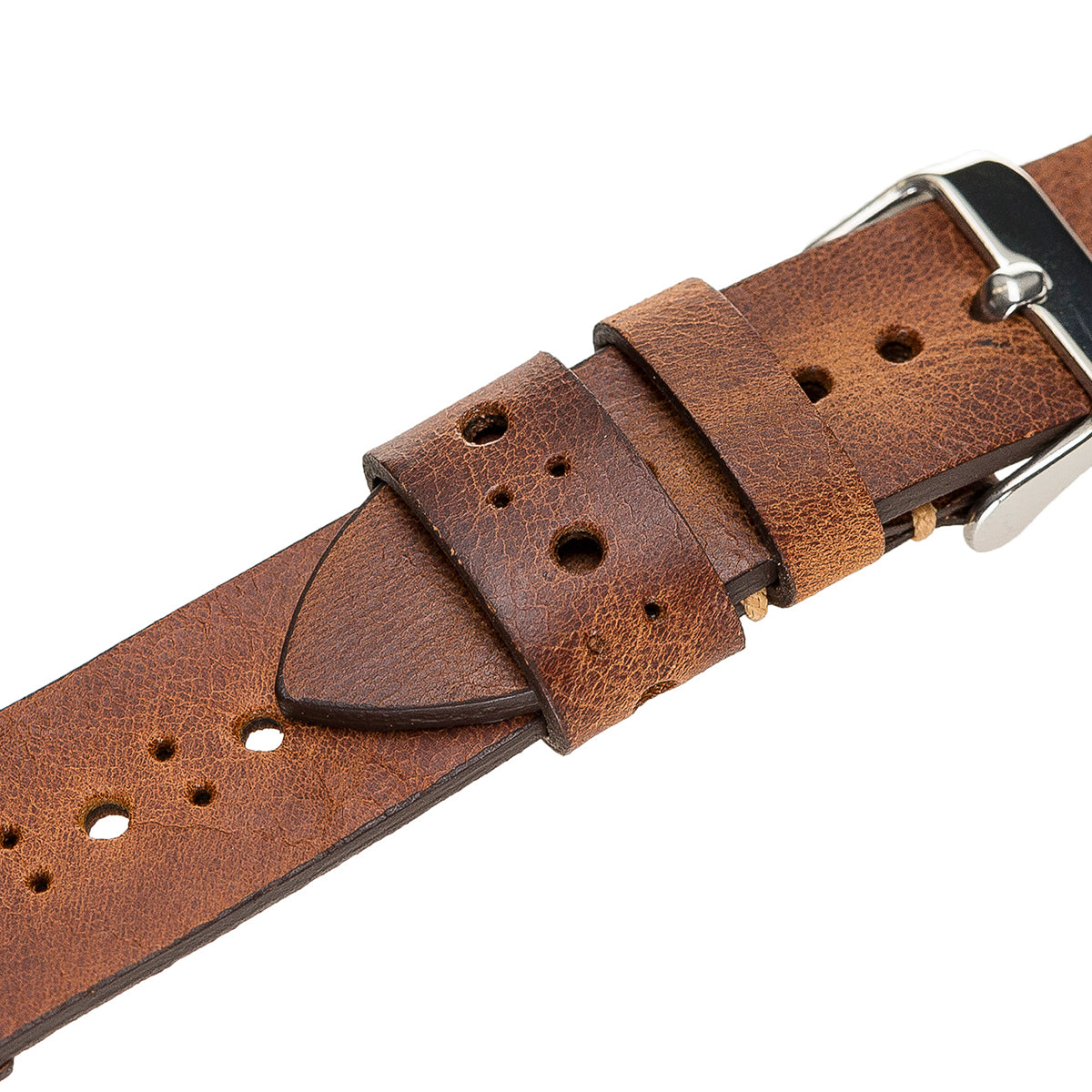 Apple Watch Lederarmband Perforated Vintage – Braun (Modell BA8-TN11EF)