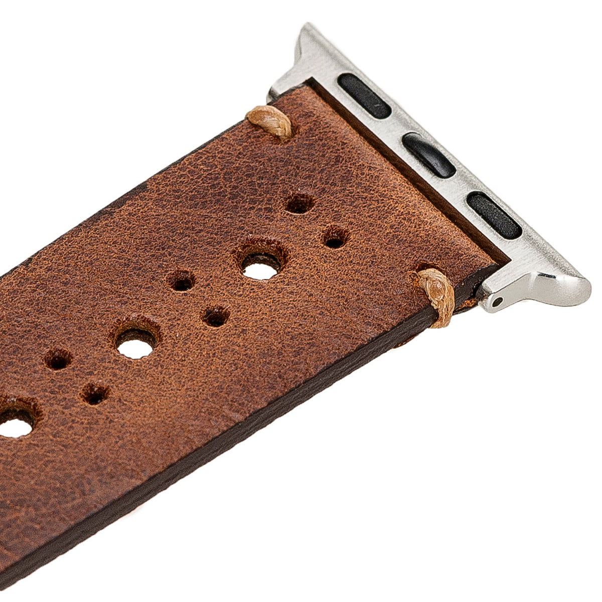 Apple Watch Lederarmband Perforated Vintage – Braun (Modell BA8-TN11EF)