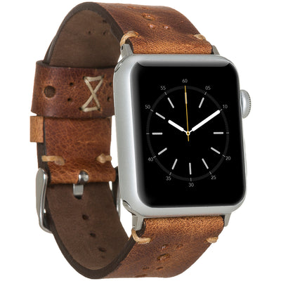 Apple Watch Lederarmband Perforated Vintage – Braun (Modell BA8-TN11EF)