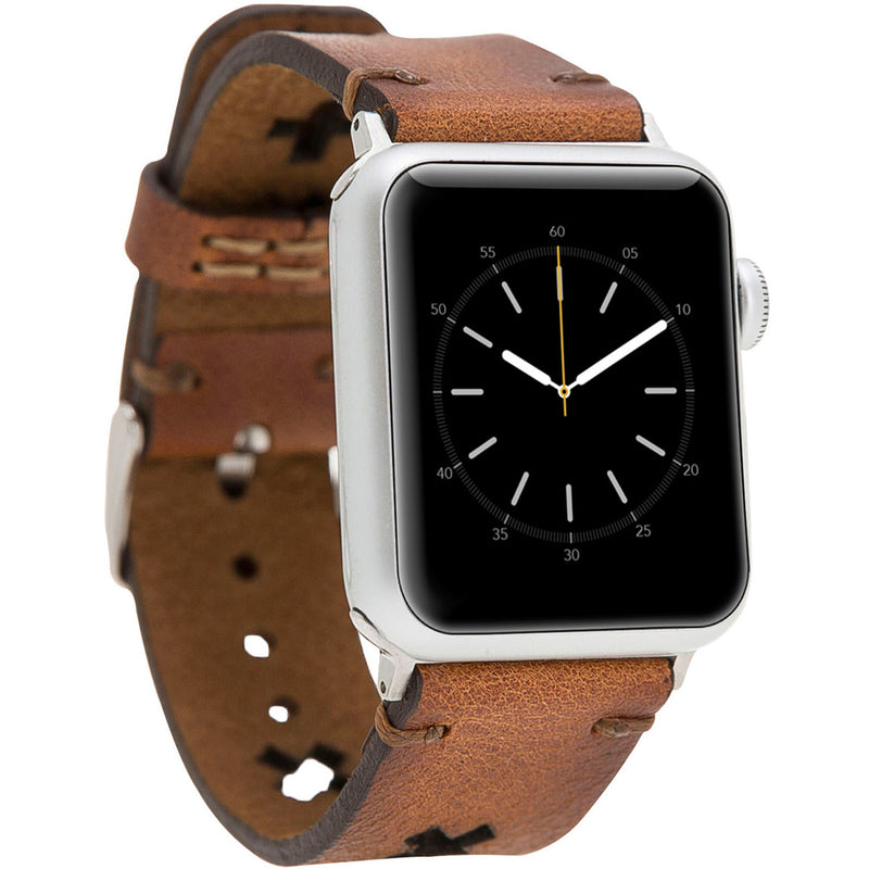 Apple Watch Lederarmband X-Cut Design – Braun (Modell BA9-TN11EF)