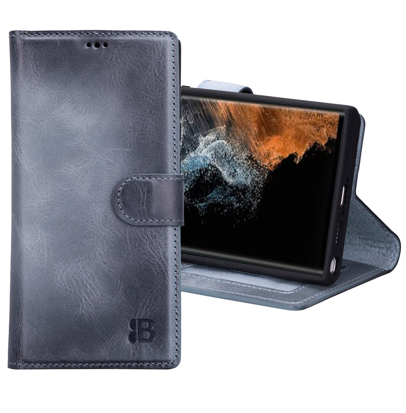 Samsung Galaxy S23 Plus Leder Book-Case – Wallet Hülle | Blau