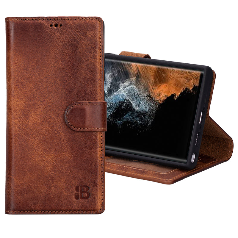 Samsung Galaxy S23 Plus Leder Book-Case – Wallet Hülle | Braun