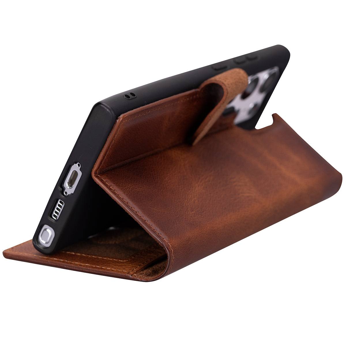 Samsung Galaxy S23 Plus Leder Book-Case – Wallet Hülle | Braun
