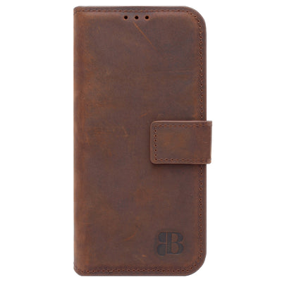 2-in-1 Lederhülle für iPhone 11 Book-Style mit Magnet-Case | Braun – Ansicht 2