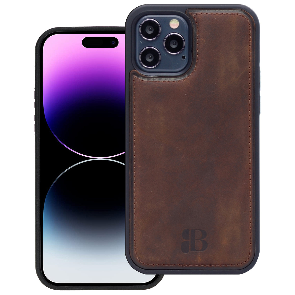 2-in-1 Lederhülle für iPhone 11 Book-Style mit Magnet-Case | Braun