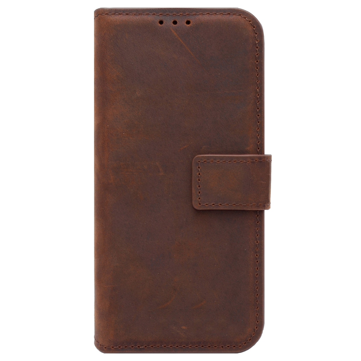2-in-1 Lederhülle für iPhone 16 Pro Book-Style mit Magnet-Case | Braun