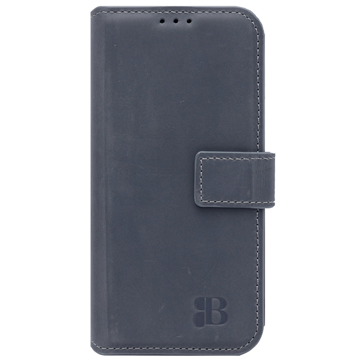 2-in-1 Lederhülle für iPhone 14 Pro Max Book-Style mit Magnet-Case | Grau