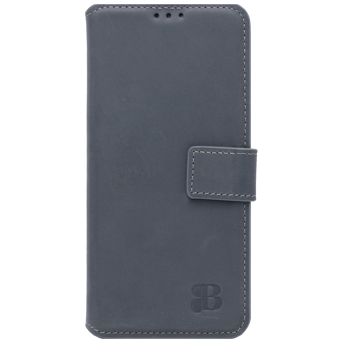 2-in-1 Lederhülle für Galaxy S21 – Book-Case mit Kartenfach | Grau