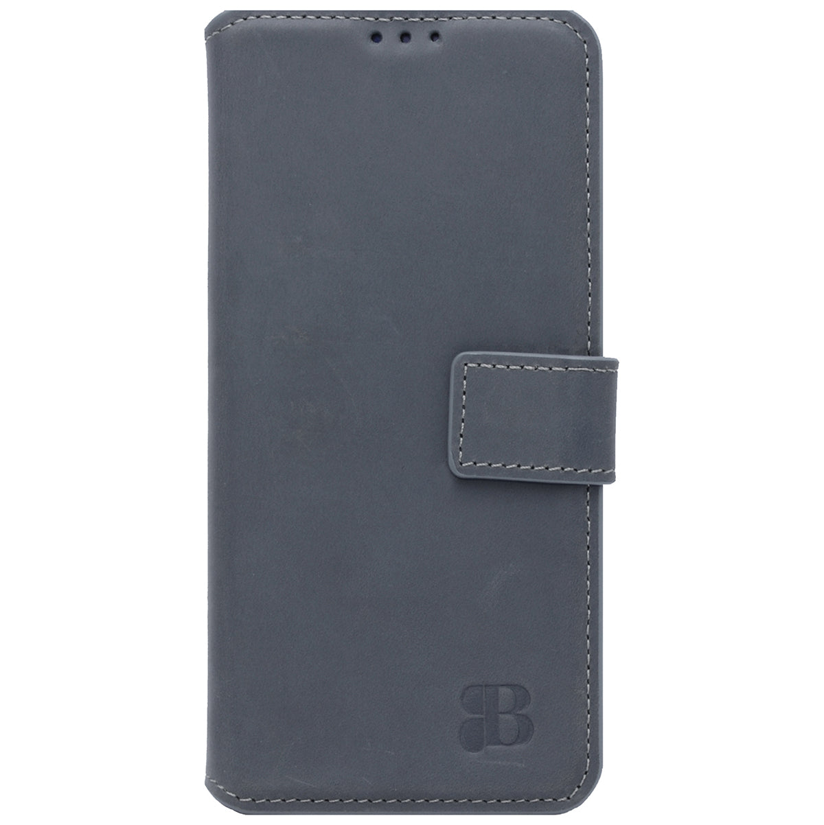 2-in-1 Lederhülle für Galaxy S22 – Book-Case mit Kartenfach | Grau