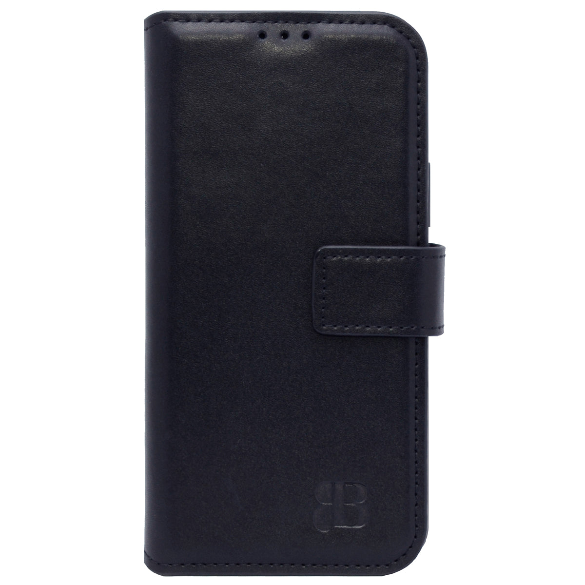 2-in-1 Lederhülle für iPhone 12 Mini Book-Style mit Magnet-Case | Schwarz