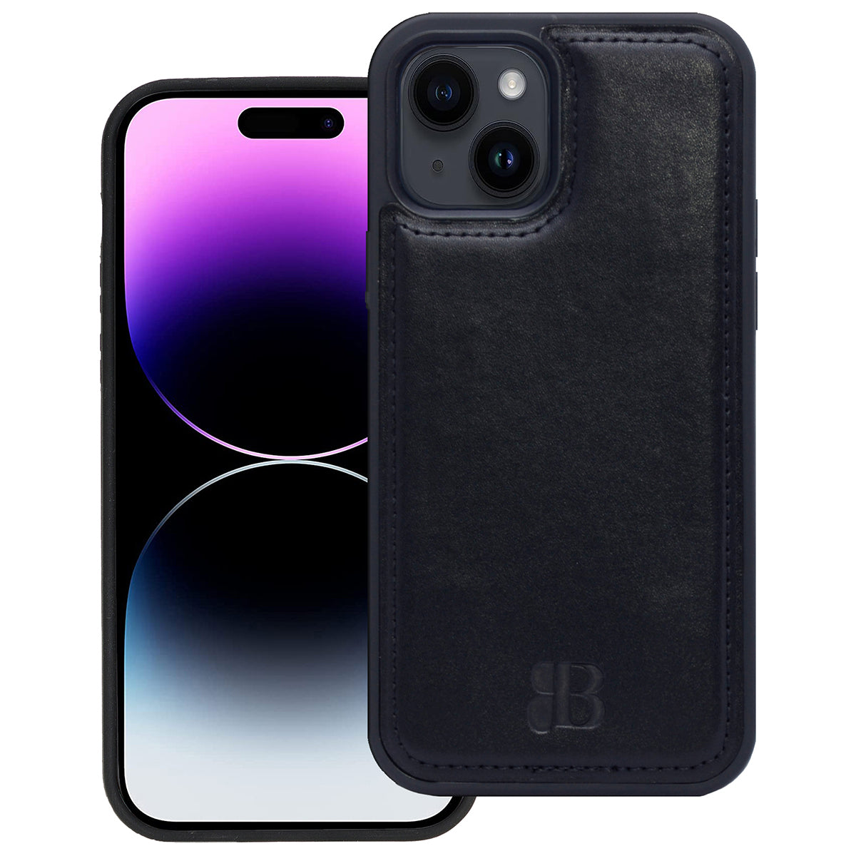 2-in-1 Lederhülle für iPhone 13 Book-Style mit Magnet-Case | Schwarz