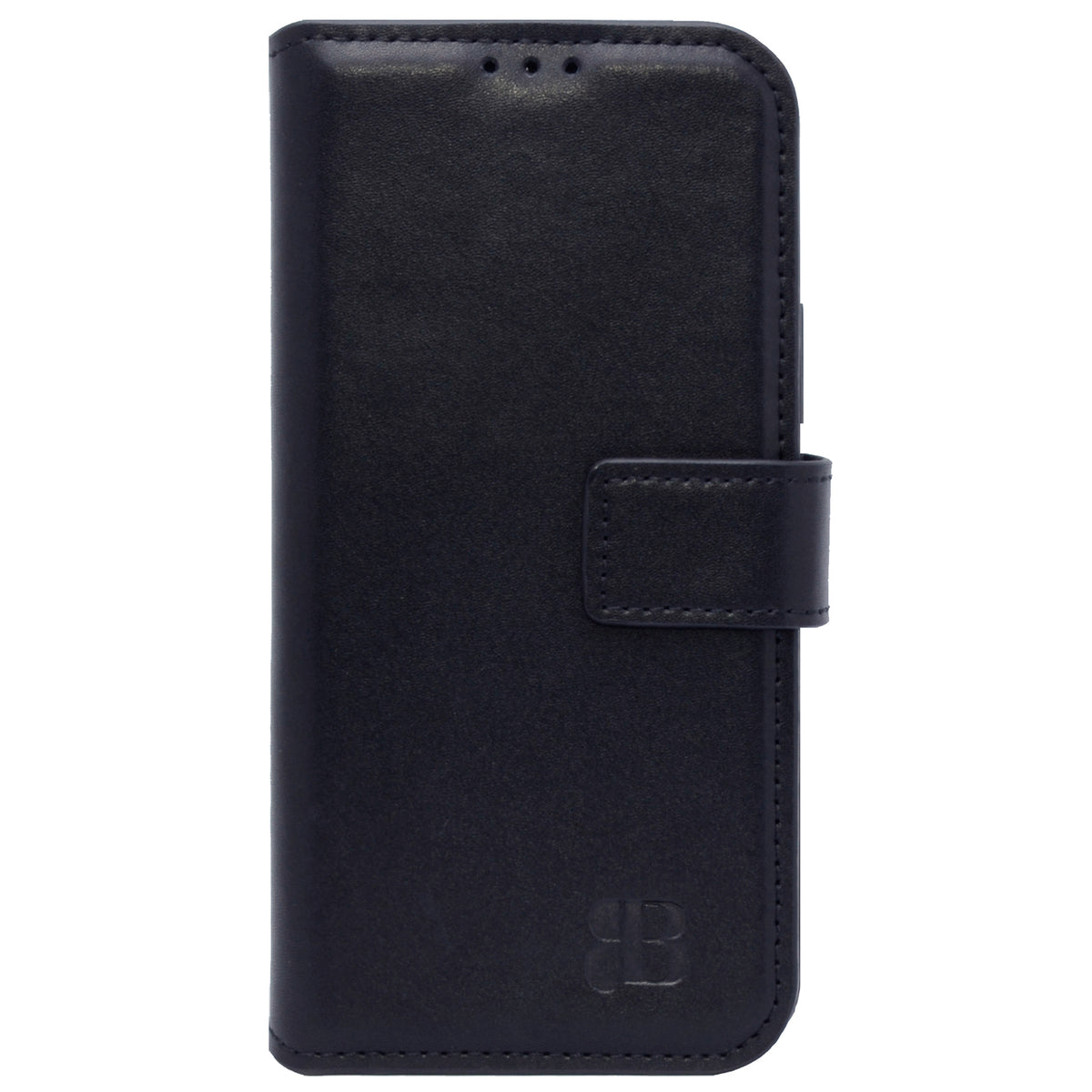 2-in-1 Lederhülle für iPhone 13 Mini Book-Style mit Magnet-Case | Schwarz