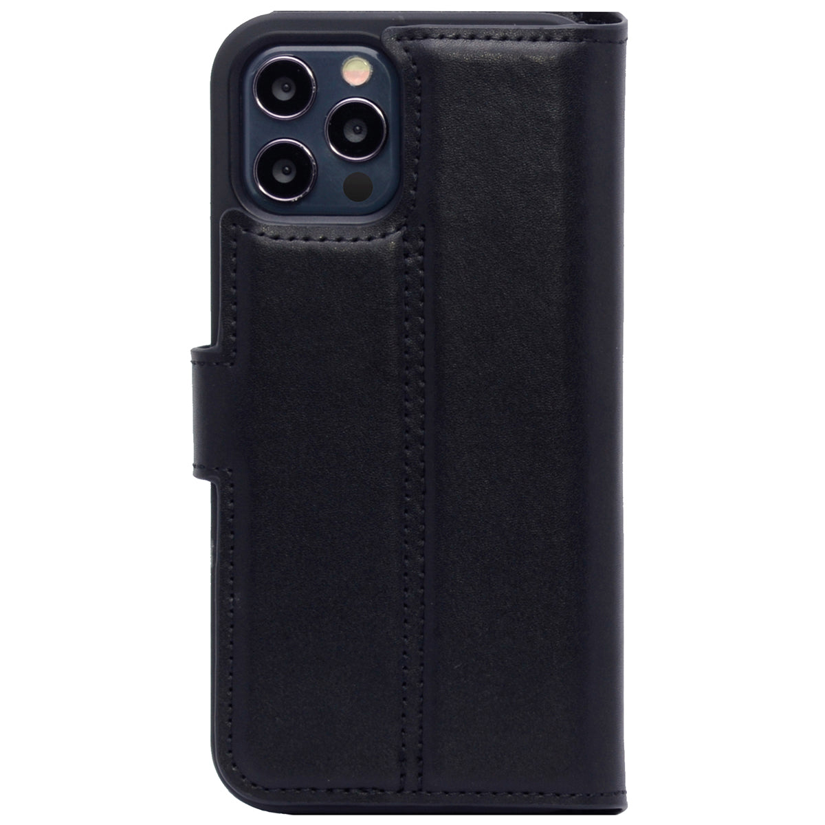 2-in-1 Lederhülle für iPhone 15 Pro Book-Style mit Magnet-Case | Schwarz