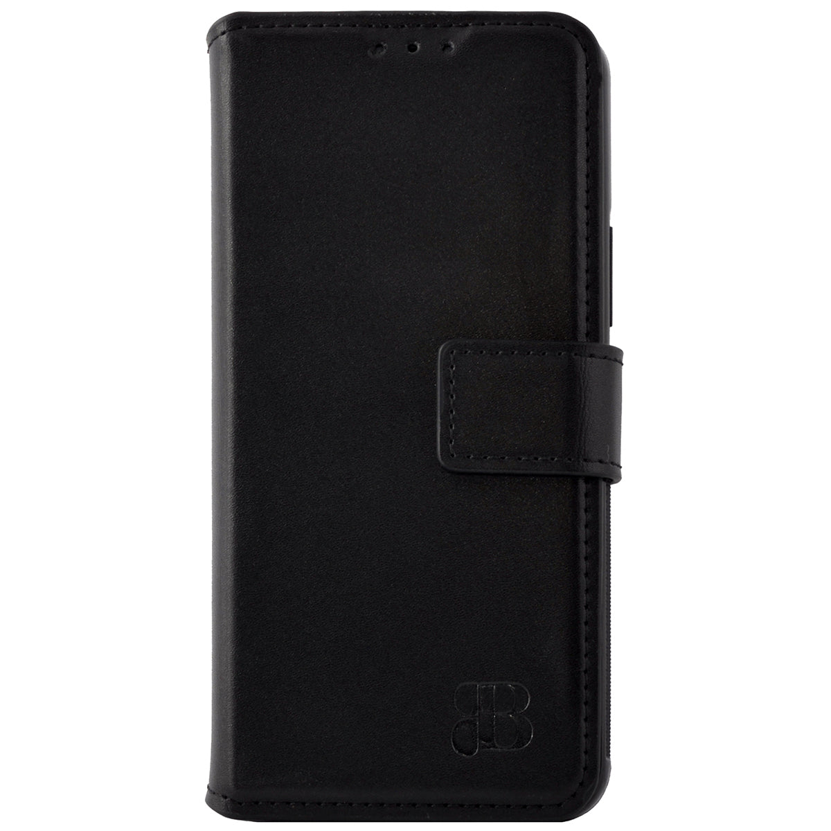2-in-1 Lederhülle für Galaxy S22 – Book-Case mit Kartenfach | Schwarz