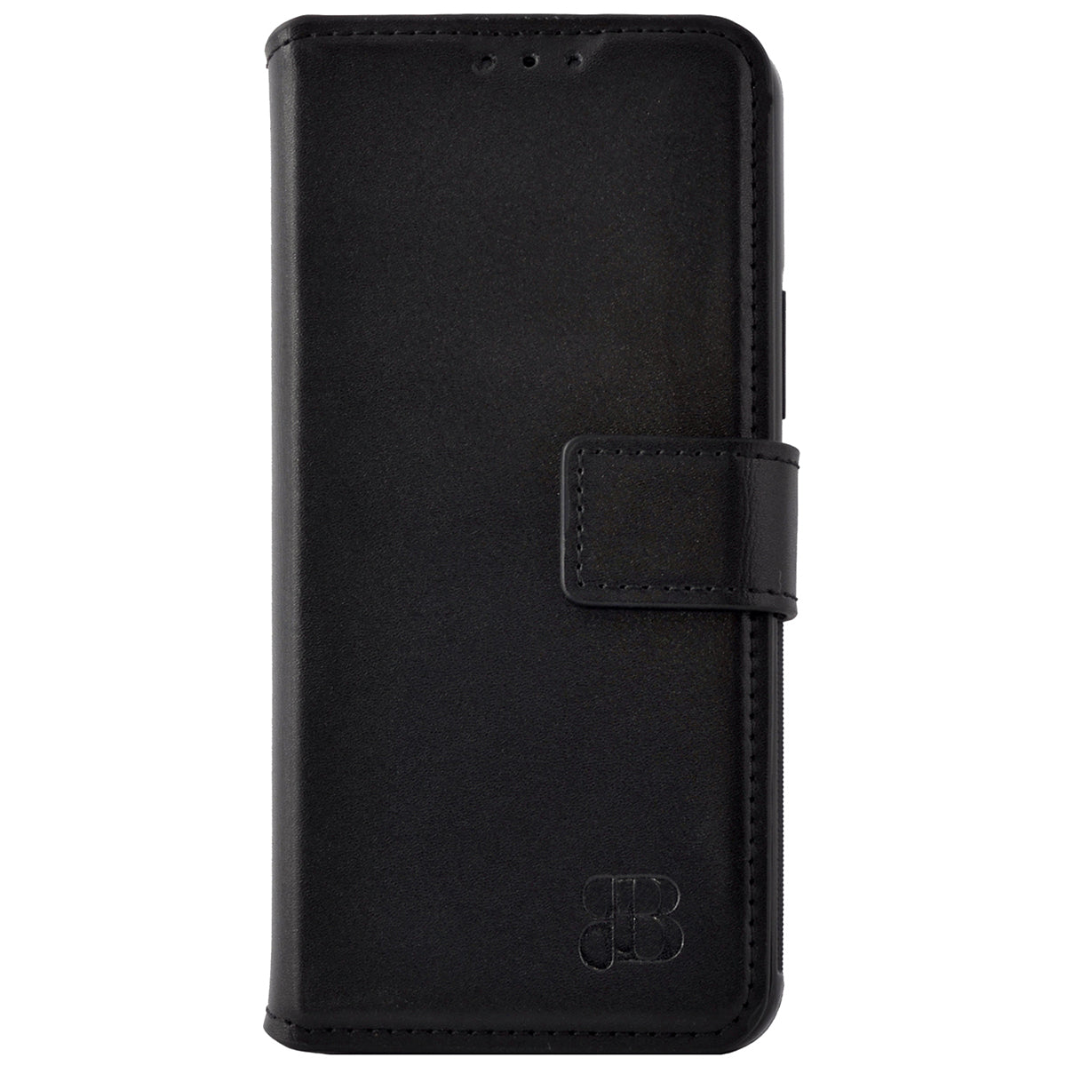 2-in-1 Lederhülle für Galaxy S23 – Book-Case mit Kartenfach | Schwarz
