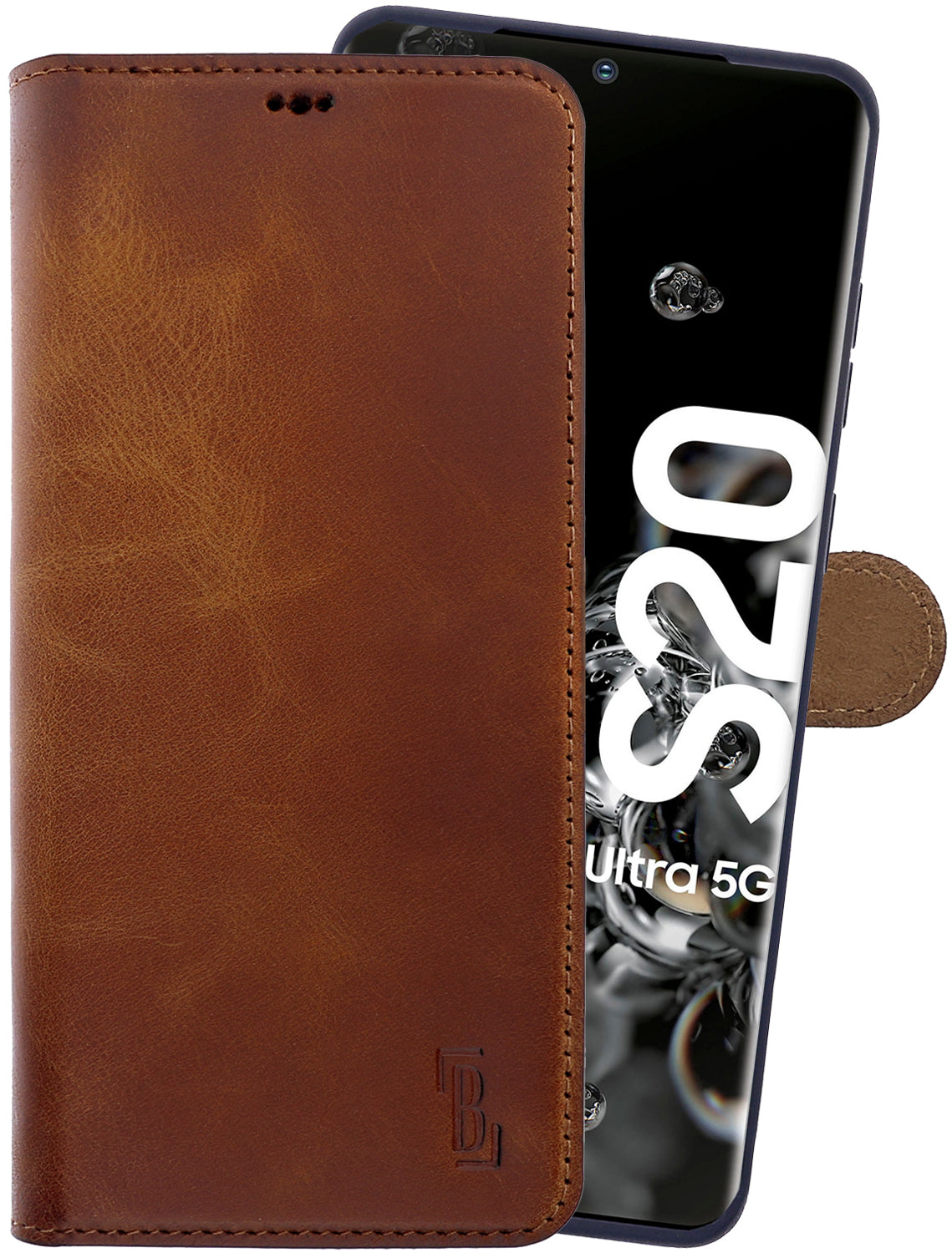Samsung Galaxy S20 Ultra Lederhülle – 2-in-1 Book Case aus Echtleder