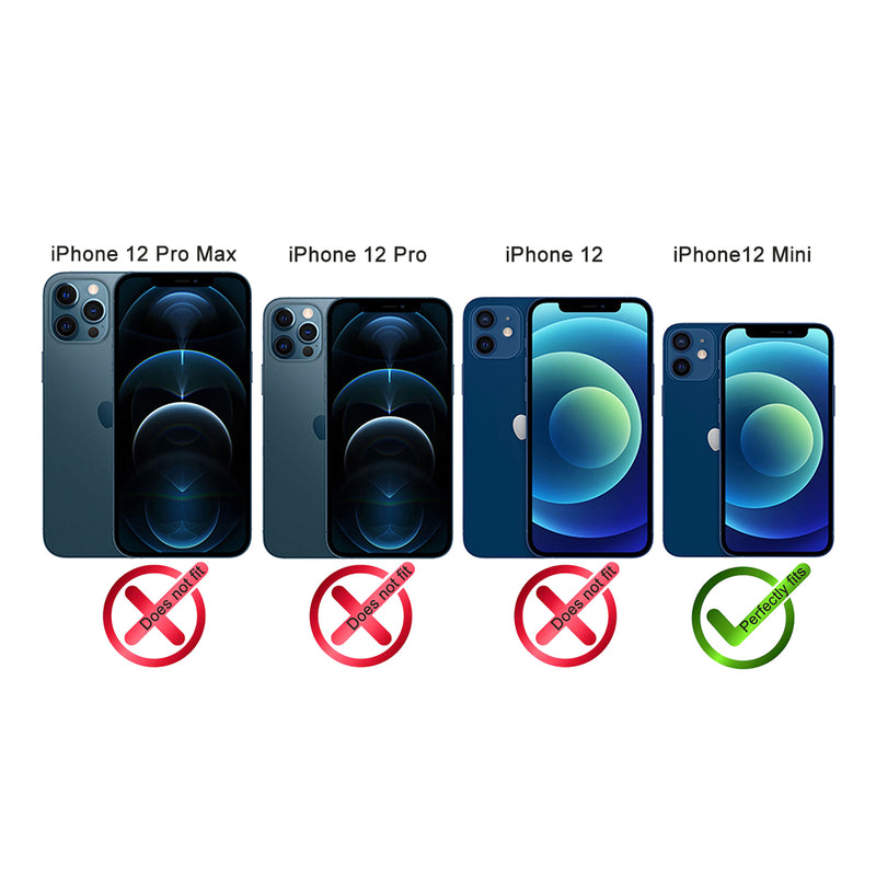 2-in-1 Lederhülle für iPhone 12 Mini Book-Style mit Magnet-Case | Braun - Ansicht 2