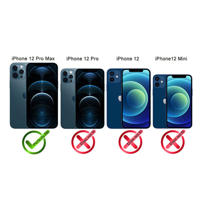 Book-Case Lederhülle für iPhone 12 Pro Max – Flip-Design mit Kartenfach | Braun – Ansicht 2