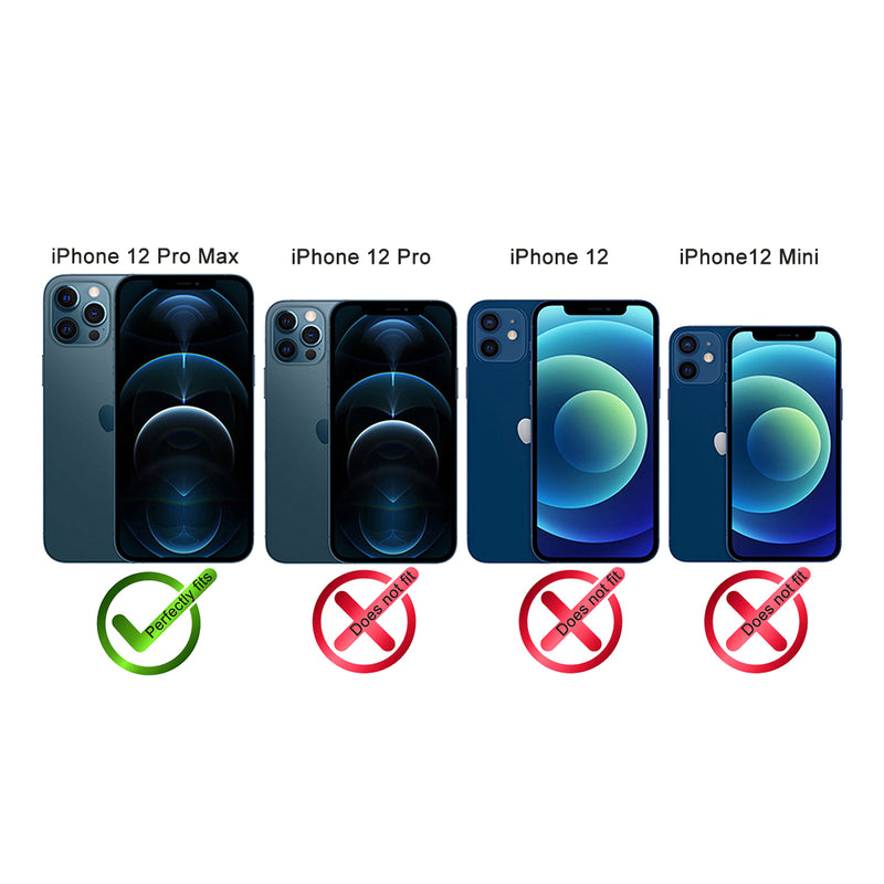 Book-Case Lederhülle für iPhone 12 Pro Max – Flip-Design mit Kartenfach | Braun - Ansicht 2