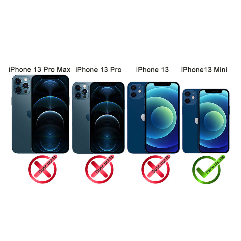 2-in-1 Lederhülle für iPhone 13 Mini Book-Style mit Magnet-Case | Braun - Ansicht 2