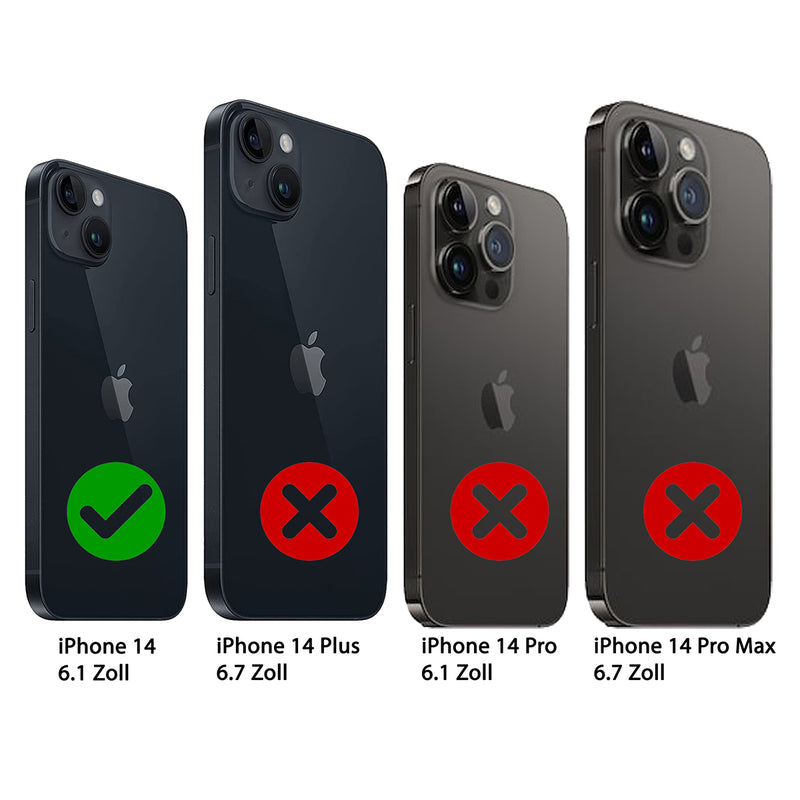 2-in-1 Lederhülle für iPhone 14 Book-Style mit Magnet-Case | Grau - Ansicht 2