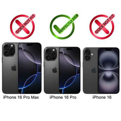 2-in-1 Lederhülle für iPhone 16 Pro - Book-Style mit Magnet-Case | Schwarz – Ansicht 2