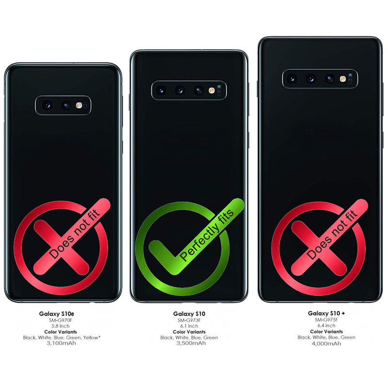 2-in-1 Lederhülle für Galaxy S10 – Book-Case mit Kartenfach | Schwarz - Ansicht 2