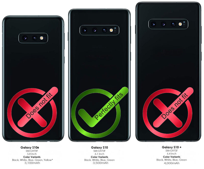 2-in-1 Lederhülle für Galaxy S10 – Book-Case mit Kartenfach | Braun - Ansicht 2
