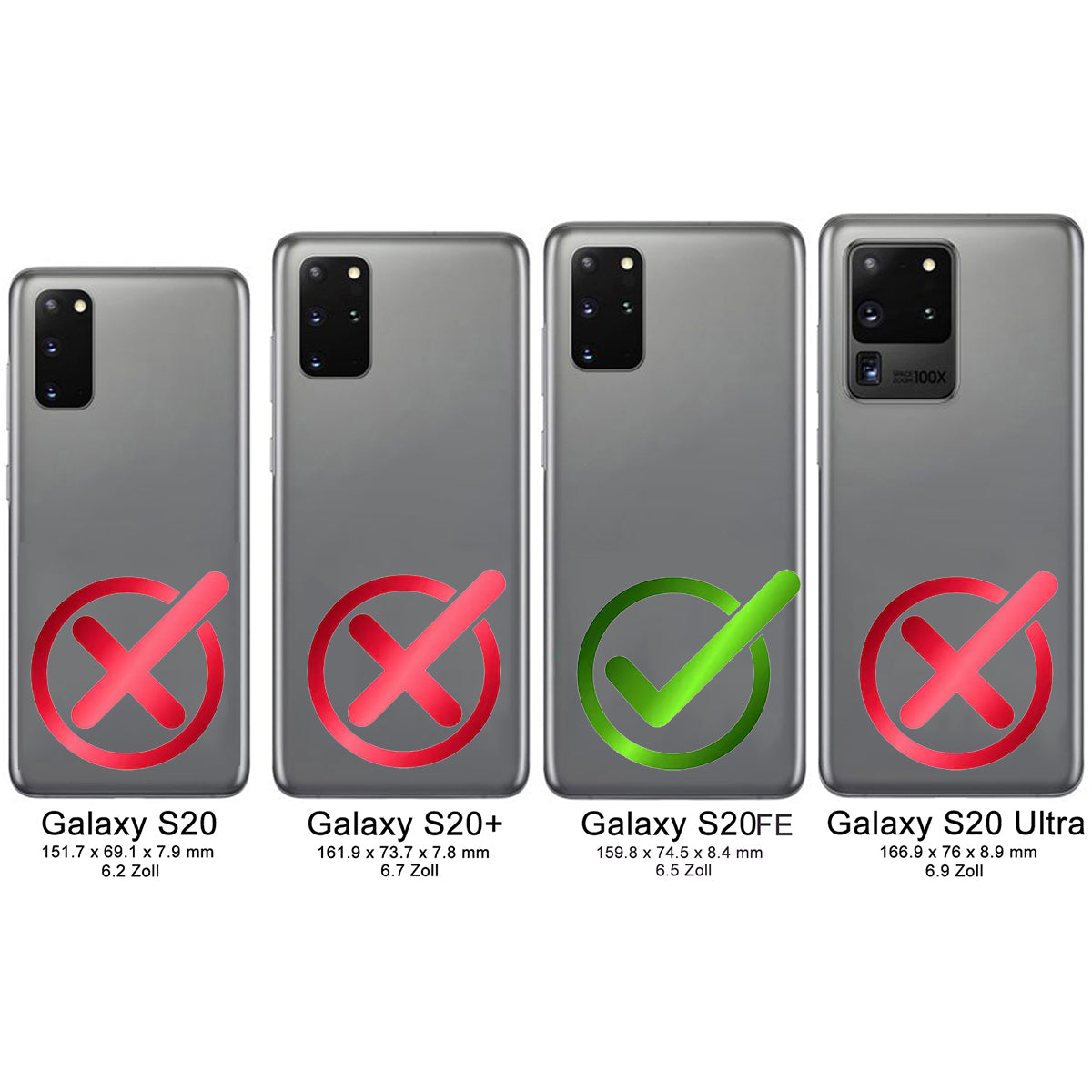 Samsung Galaxy S20 FE Leder Book-Case – Wallet Hülle | Schwarz