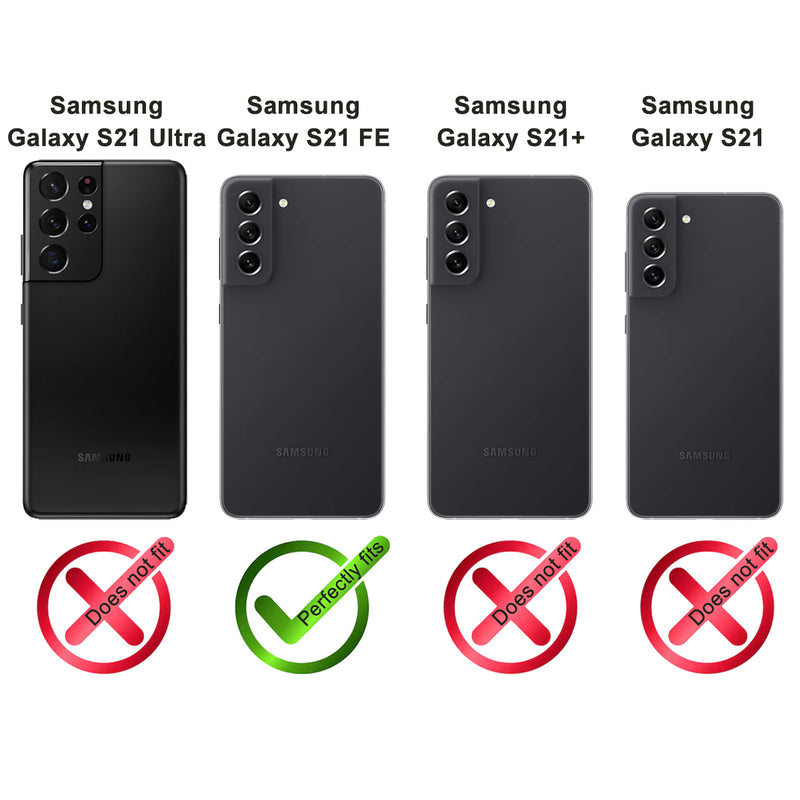 Samsung Galaxy S21 FE Leder Book-Case – Wallet Hülle | Schwarz - Ansicht 2