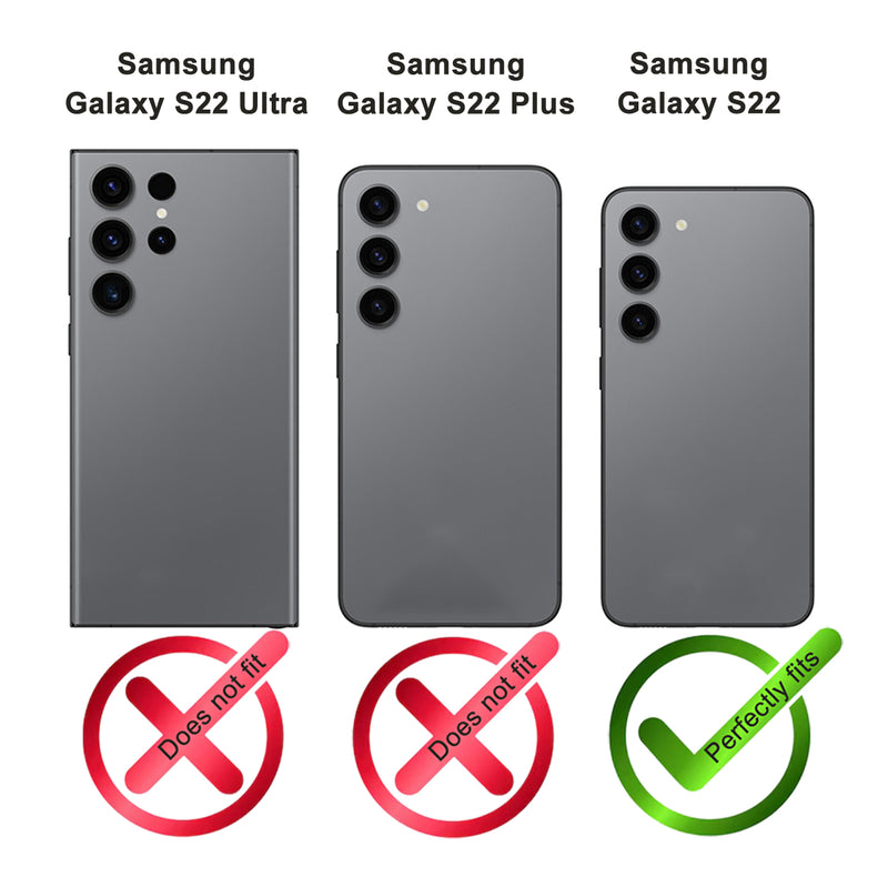 Samsung Galaxy S22 Leder Flip-Case – Flip-Style mit Kartenfach | Schwarz - Ansicht 2