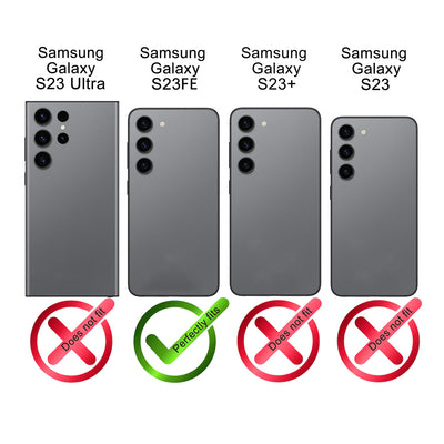 2-in-1 Lederhülle für Galaxy S23 FE – Book-Case mit Kartenfach | Schwarz – Ansicht 2