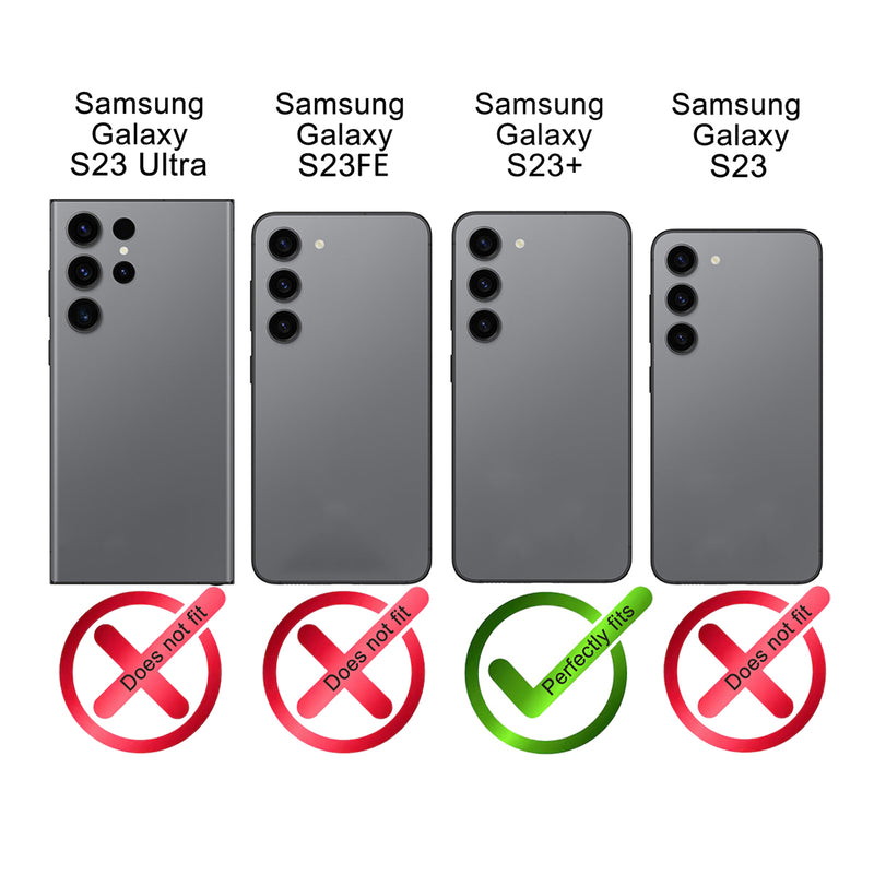 Samsung Galaxy S23 Plus Leder Book-Case – Wallet Hülle | Grau - Ansicht 2