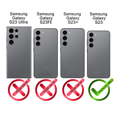 2-in-1 Lederhülle für Galaxy S23 – Book-Case mit Kartenfach | Schwarz – Ansicht 2