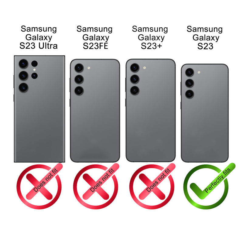 2-in-1 Lederhülle für Galaxy S23 – Book-Case mit Kartenfach | Schwarz - Ansicht 2
