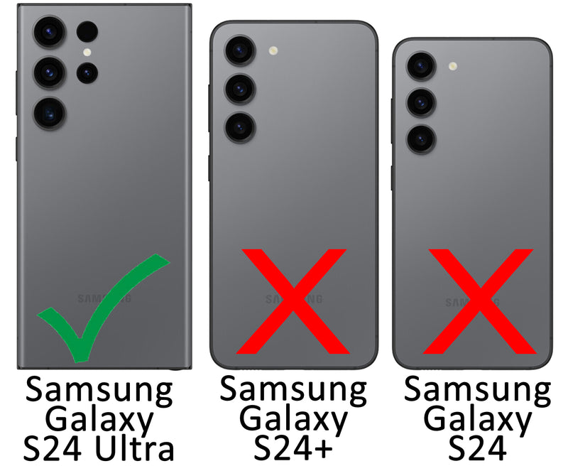 2-in-1 Lederhülle für Galaxy S24 Ultra – Book-Case mit Kartenfach | Braun - Ansicht 2