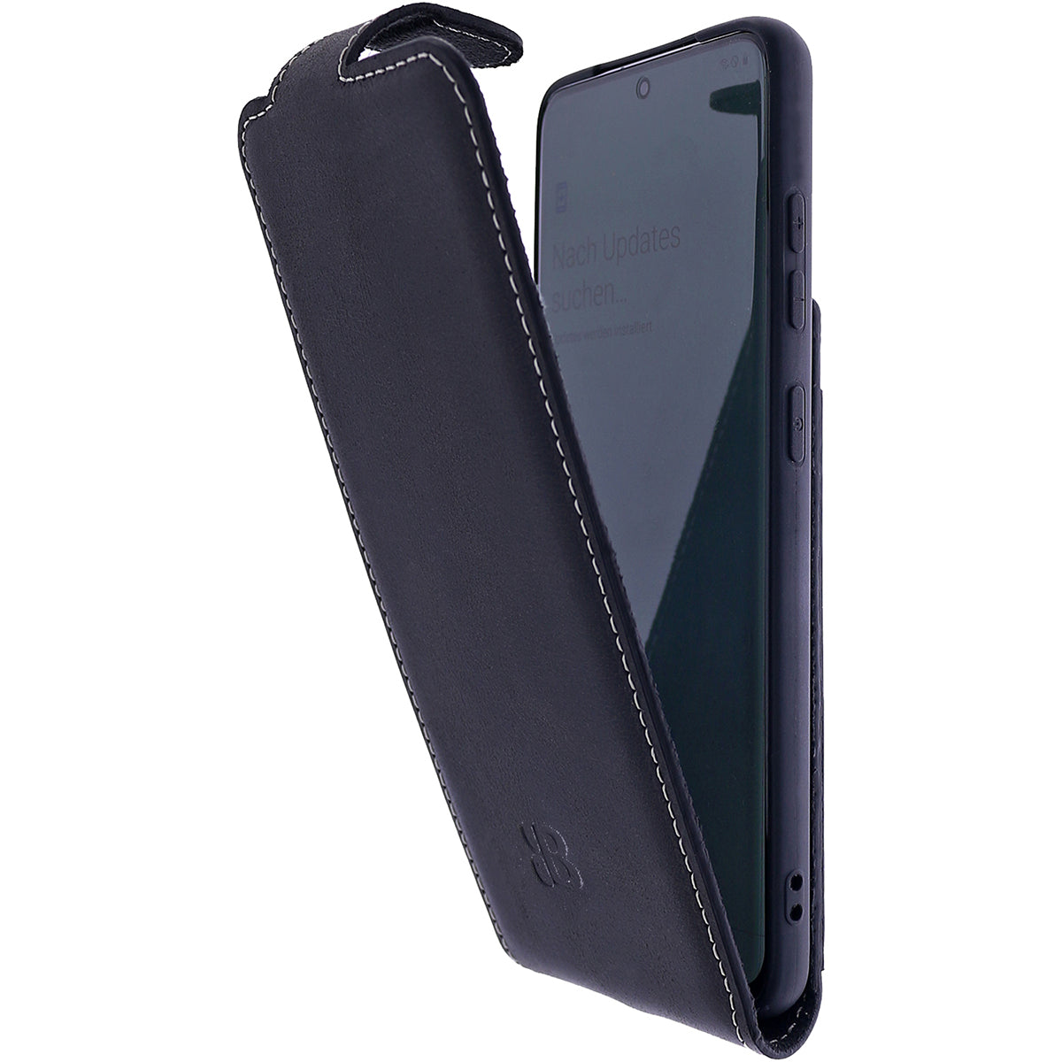 Samsung Galaxy S20 Ultra Leder Flip-Case – Flip-Style mit Kartenfach | Schwarz