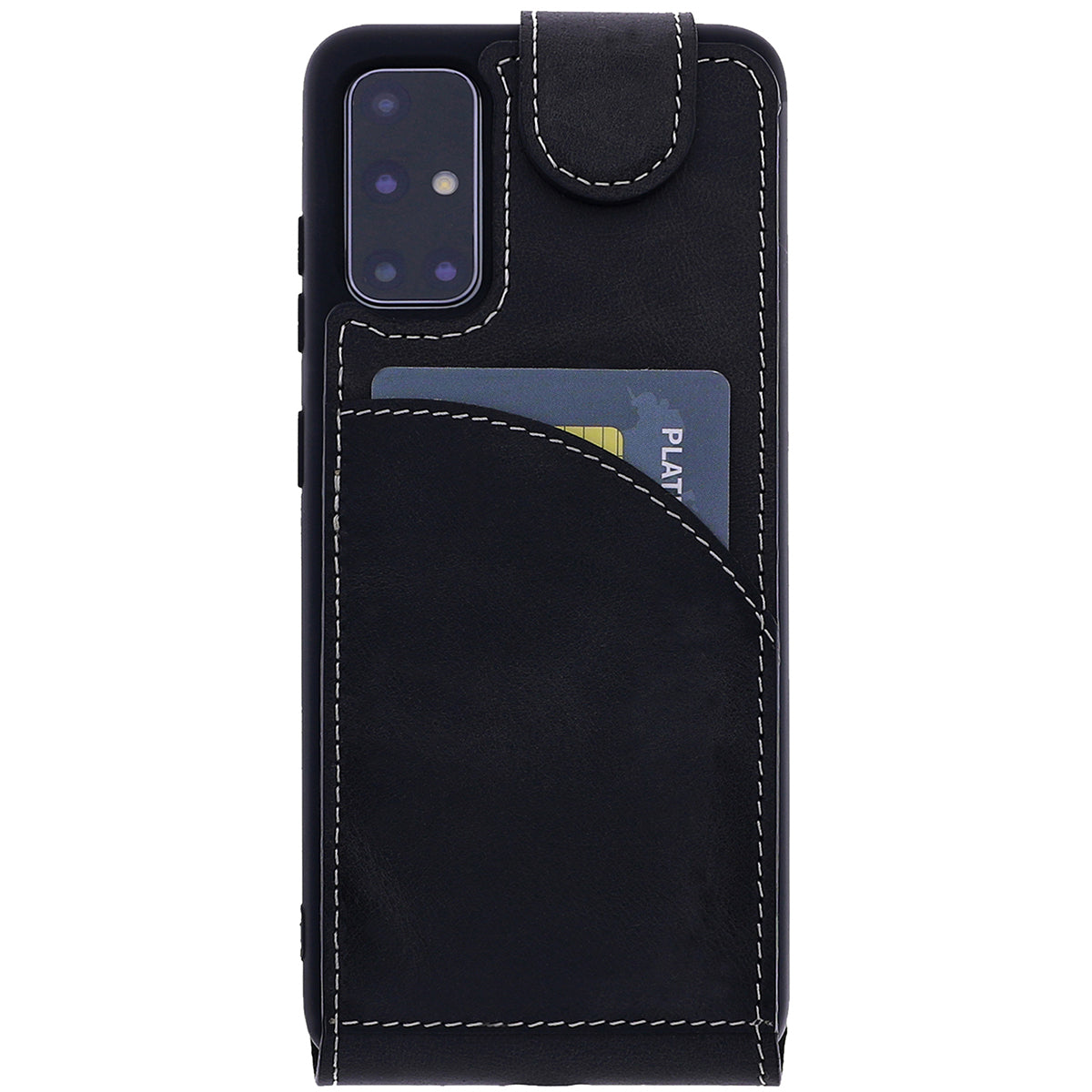 Samsung Galaxy S20 Plus Leder Flip-Case – Flip-Style mit Kartenfach | Schwarz
