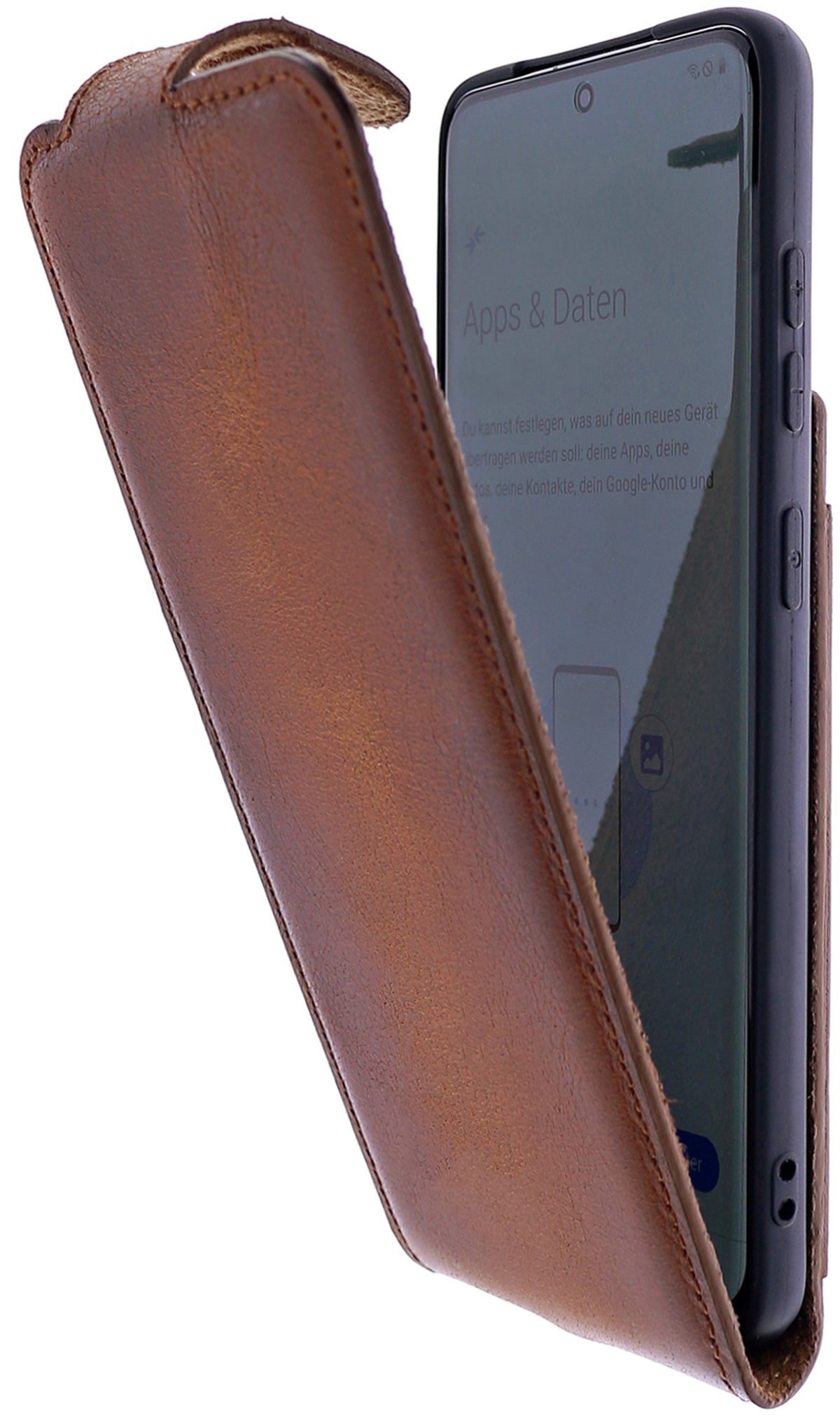 Samsung Galaxy S22 Plus Leder Flip-Case – Flip-Style mit Kartenfach | Braun