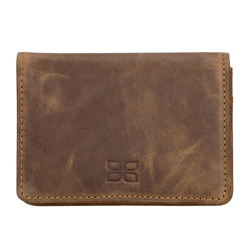 Leder Geldbörse mit Münzfach und Ausweisfach – Slim Wallet | Kaffeebraun