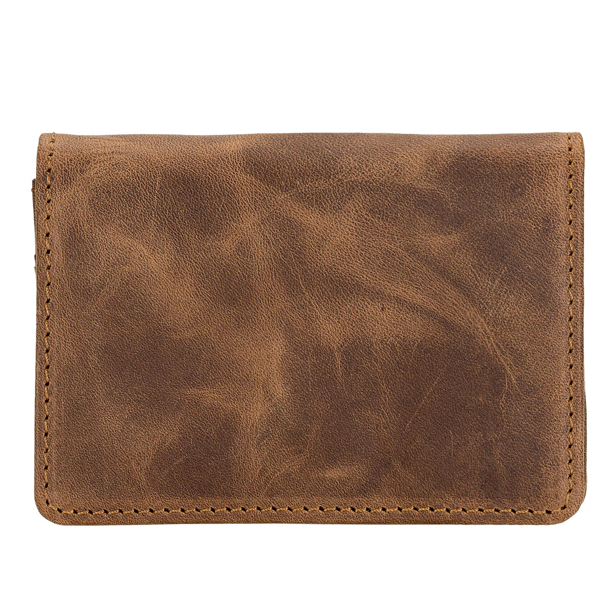 Leder Geldbörse mit Münzfach und Ausweisfach – Slim Wallet | Kaffeebraun