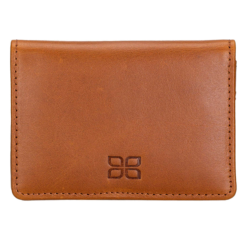 Leder Geldbörse mit Münzfach und Ausweisfach – Slim Wallet | Sattelbraun