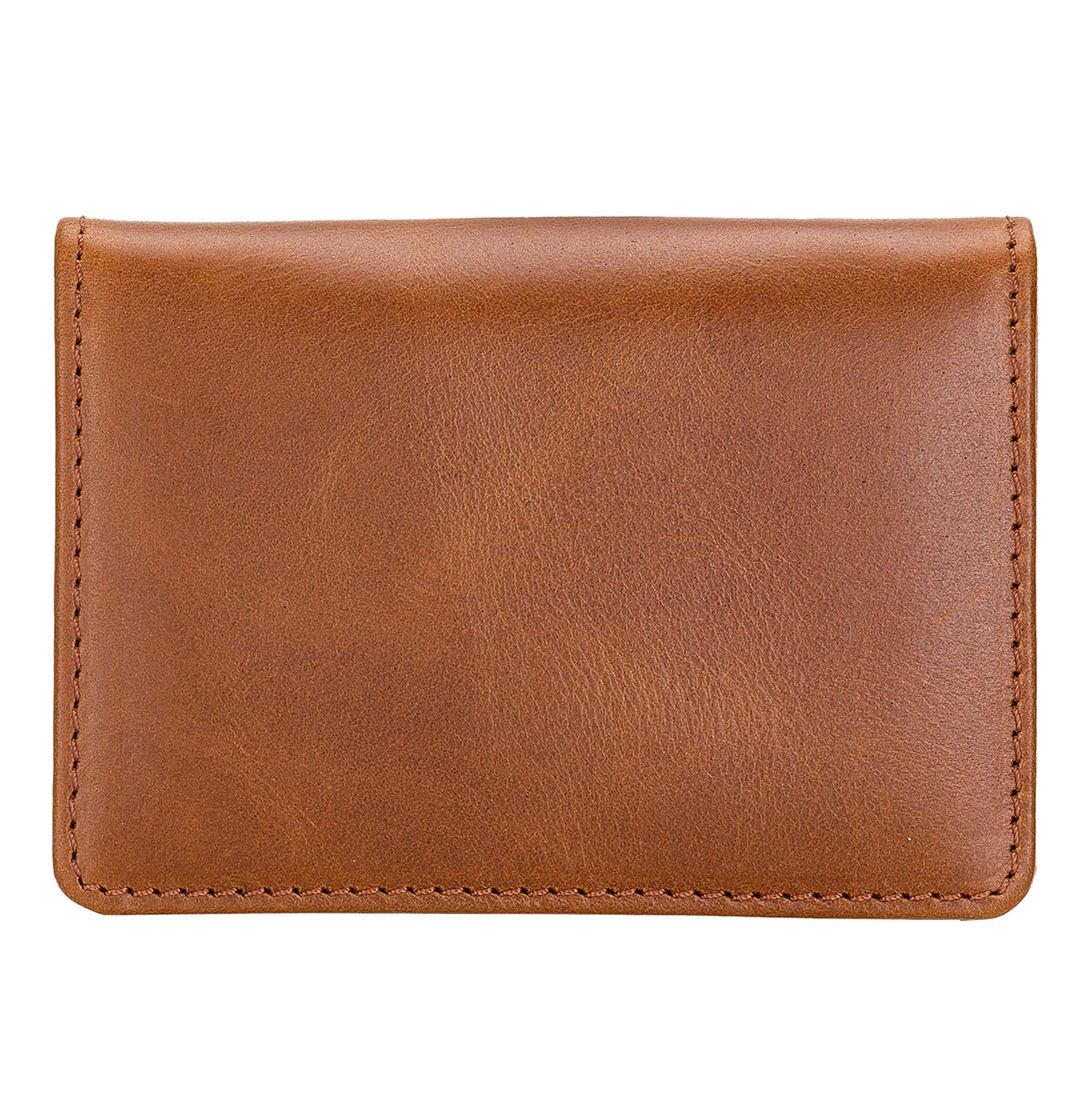 Leder Geldbörse mit Münzfach und Ausweisfach – Slim Wallet | Sattelbraun