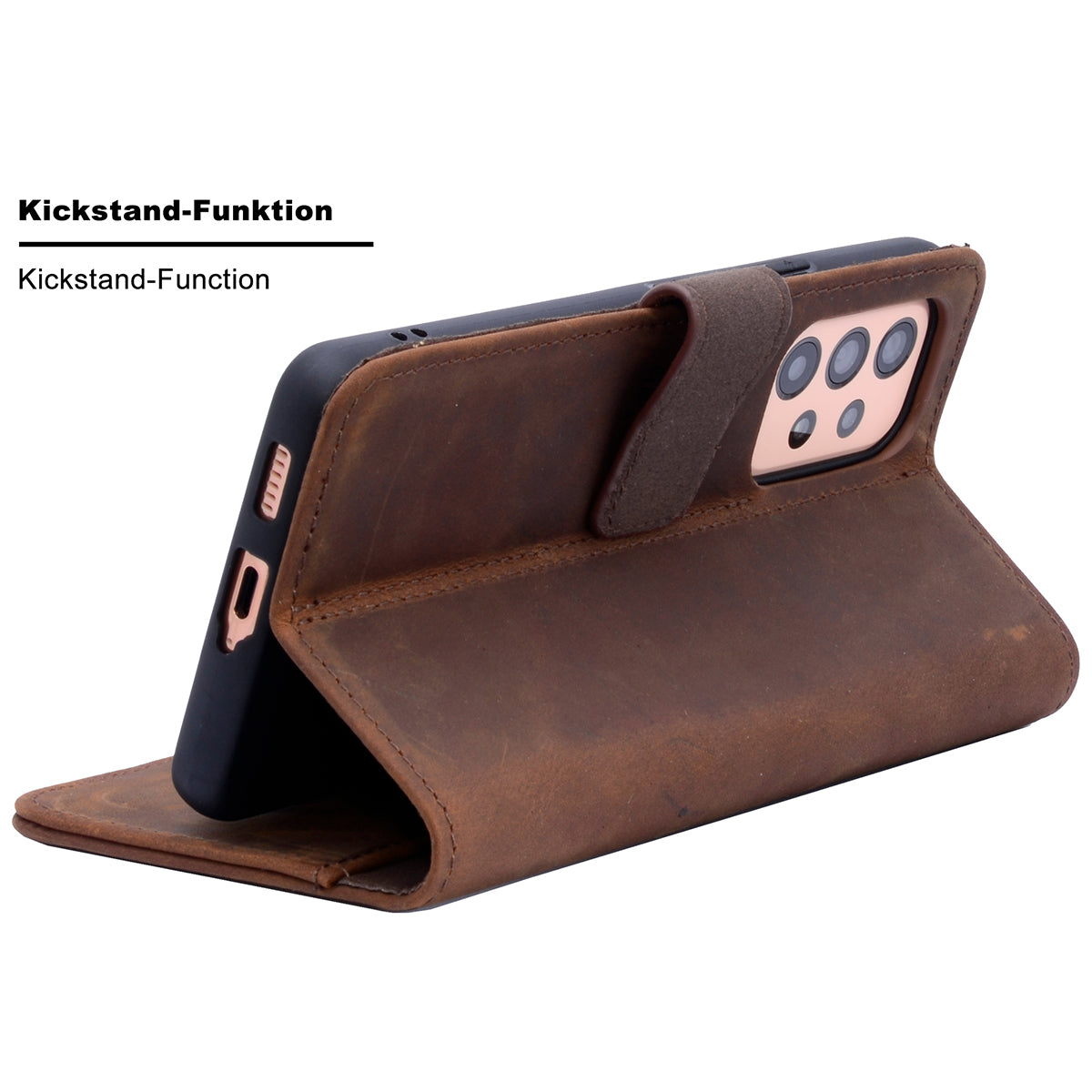 Samsung Galaxy A53 Leder Book-Case – Wallet Hülle | Braun