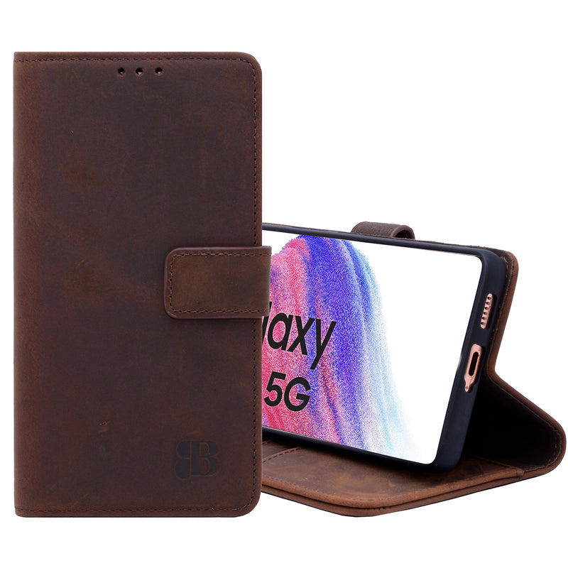 Samsung Galaxy A53 Leder Book-Case – Wallet Hülle | Braun