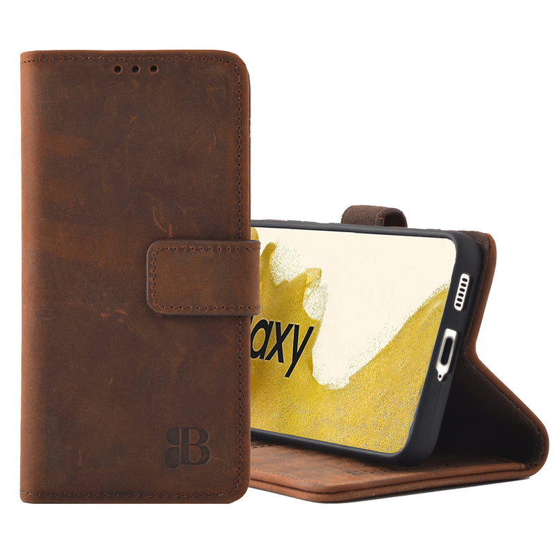 Samsung Galaxy S23 Leder Book-Case – Wallet Hülle | Braun