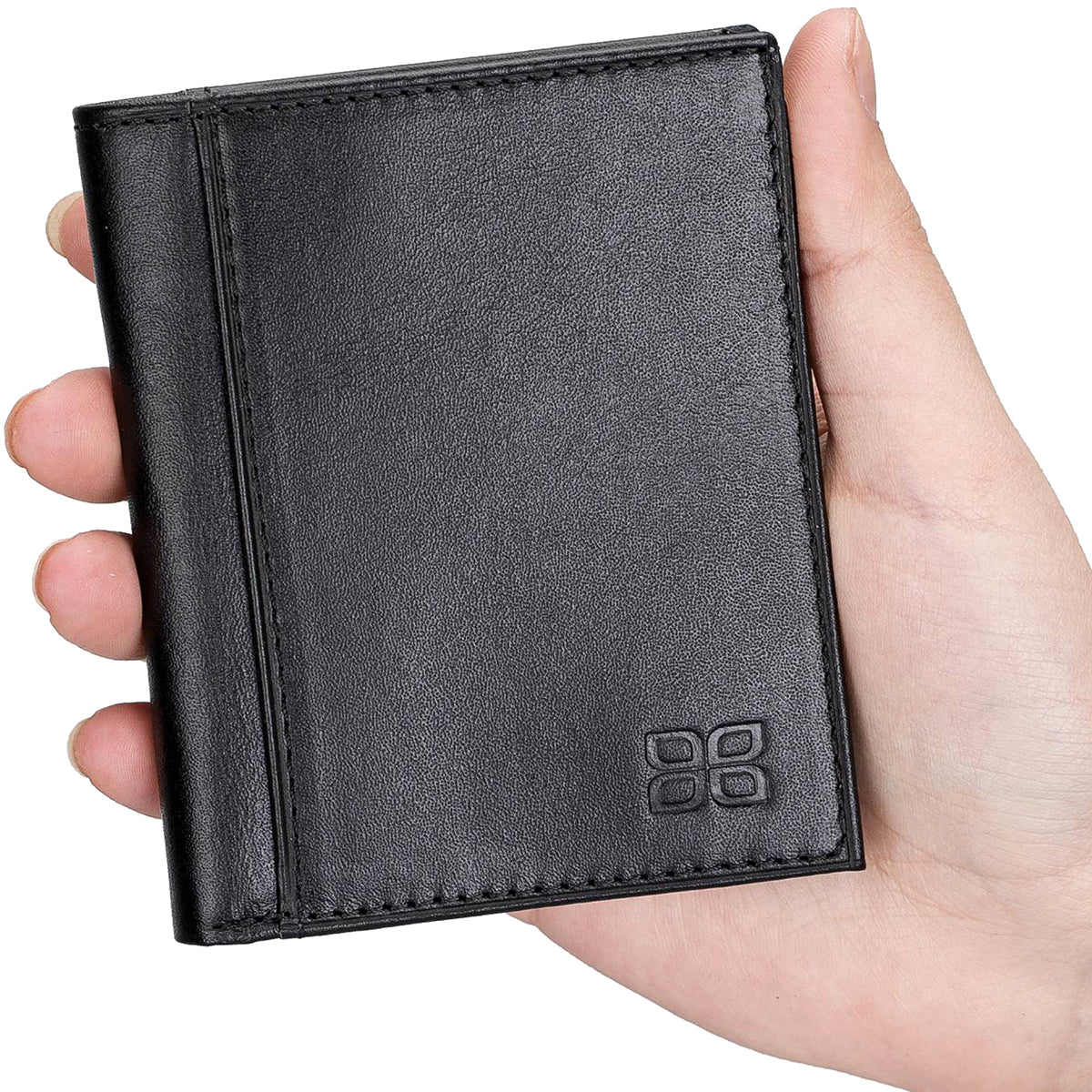 Herren Leder Geldbörse – Vintage Schwarz mit Kartenfach